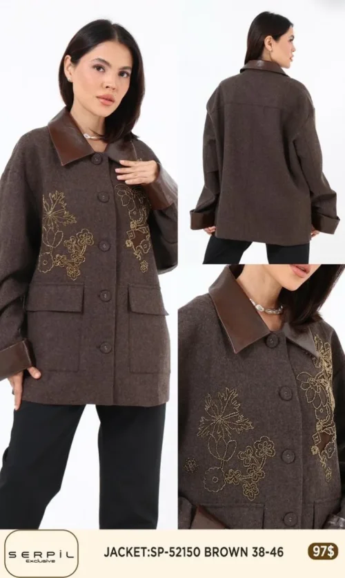 Жакет SI DESIGN (Brown, модель 52150) оптом