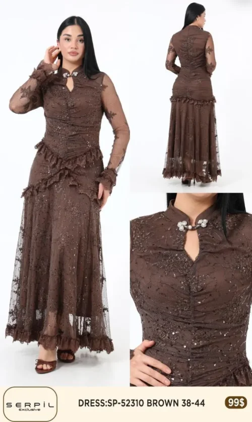 Платье SI DESIGN (Brown, модель 52310) оптом