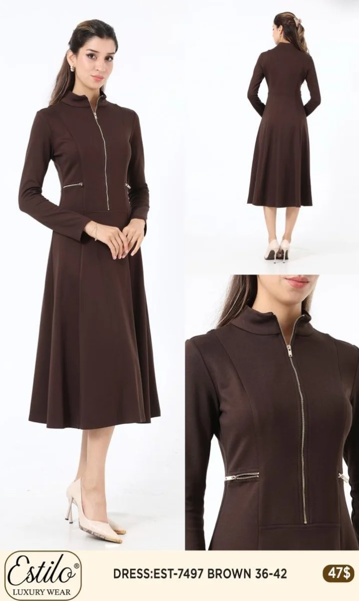 Платье SI DESIGN (Brown, модель 7497) оптом