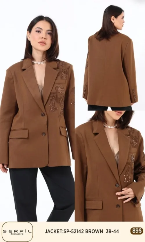 Жакет SI DESIGN (Brown, модель 52142) оптом