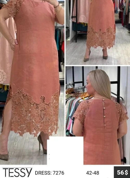 Платье TESSY (Коралловый, модель 7276) оптом
