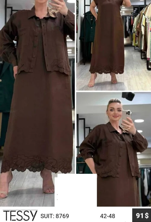 Костюм TESSY (Коричневый, модель 8769) оптом