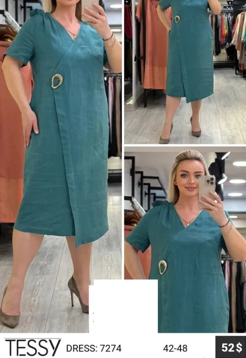 Платье TESSY (Бирюзовый, модель 7274) оптом