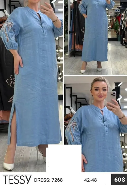 Платье TESSY (Небесно-голубой, модель 7268) оптом