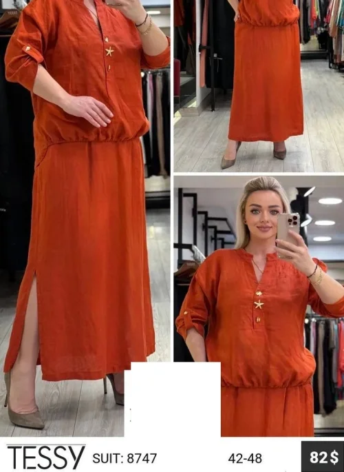 Костюм TESSY (Оранжевый, модель 8747) оптом