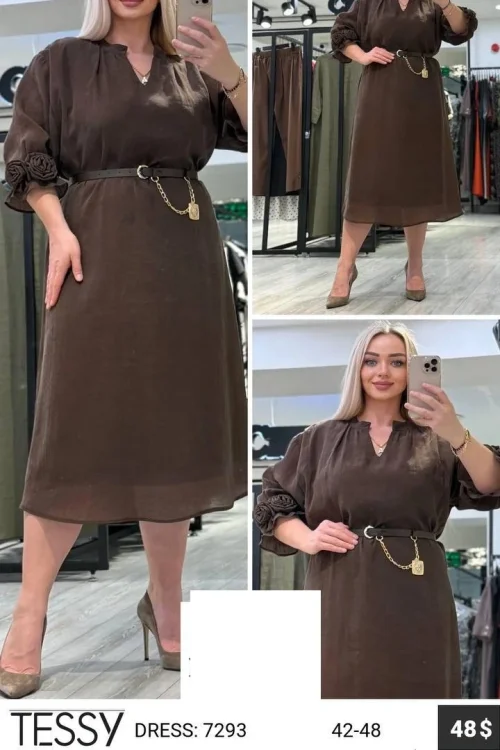 Платье TESSY (Оливковый, модель 7293) оптом