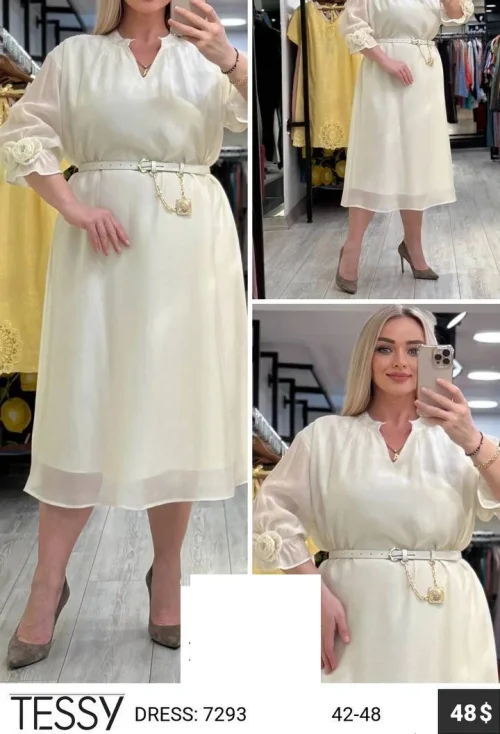 Платье TESSY (Белый, модель 7293) оптом