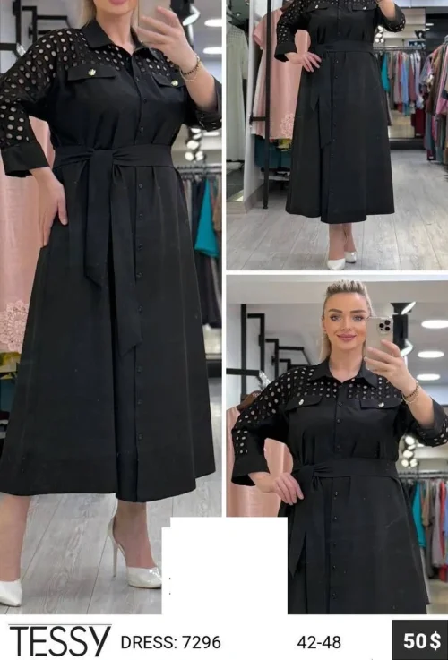 Платье TESSY (Черный, модель 7296) оптом