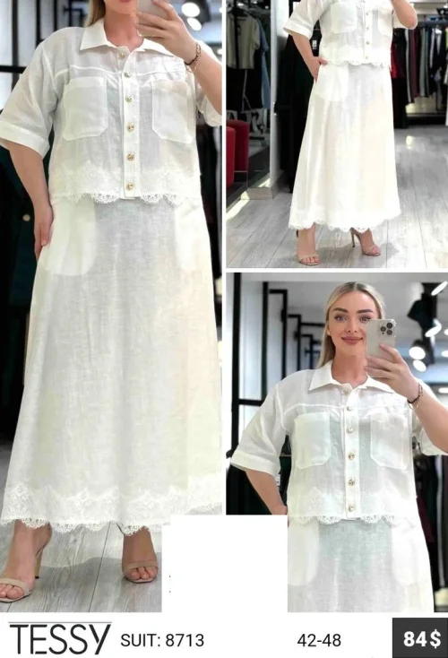 Костюм TESSY (Белый, модель 8713) оптом