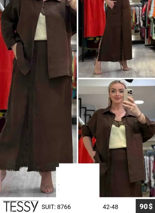 Костюм TESSY (Коричневый, модель 8766) оптом