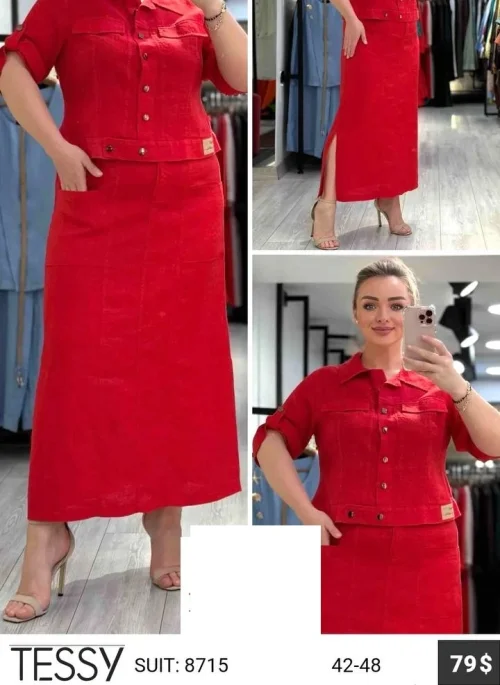 Костюм TESSY (Красный, модель 8715) оптом