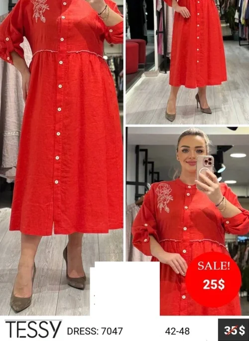 Платье TESSY (Красный, модель 7047) оптом