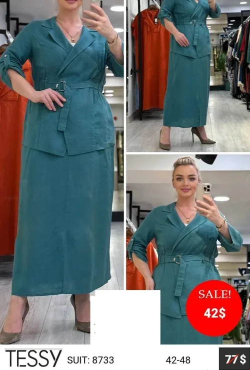 Костюм TESSY (Бирюзовый, модель 8733) оптом
