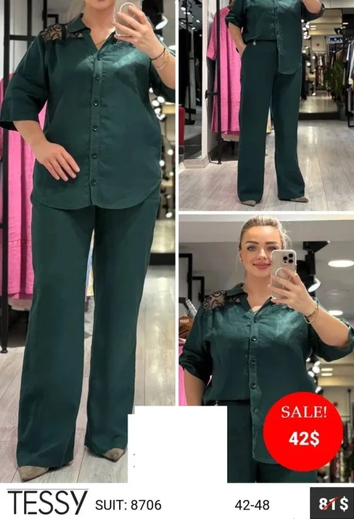 Костюм TESSY (Изумрудный, модель 8706) оптом