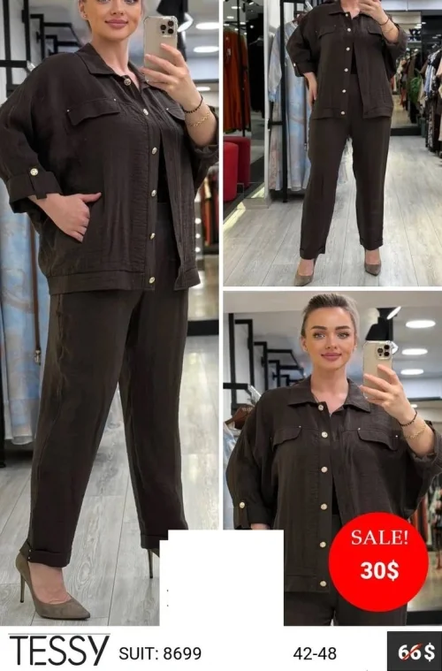Костюм TESSY (Коричневый, модель 8699) оптом