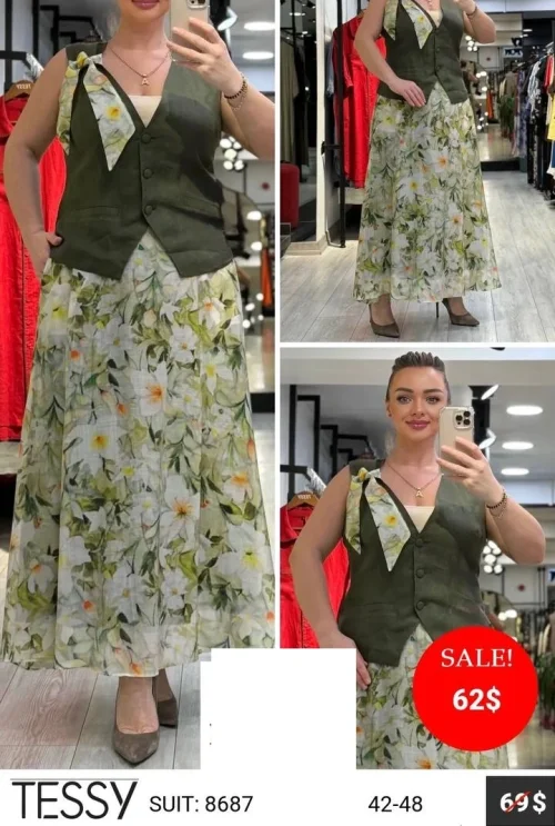 Костюм TESSY (Оливковый, модель 8687) оптом