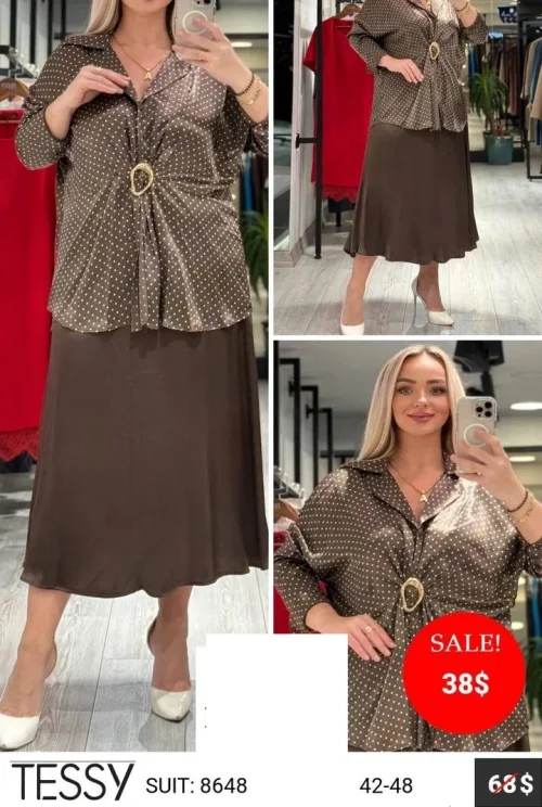 Костюм TESSY (Коричневый, модель 8648) оптом