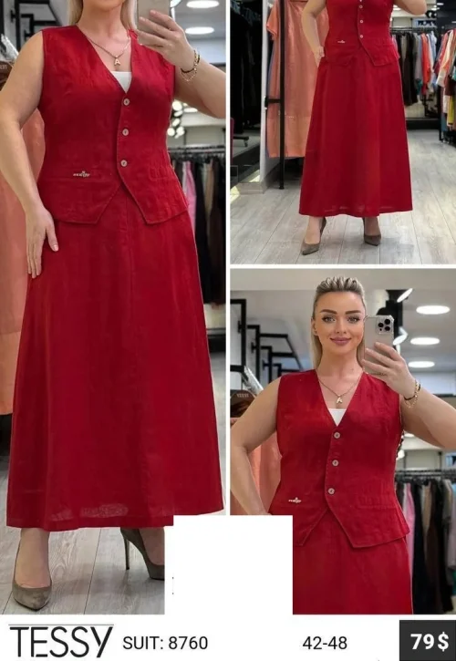 Костюм TESSY (Бордовый, модель 8760) оптом