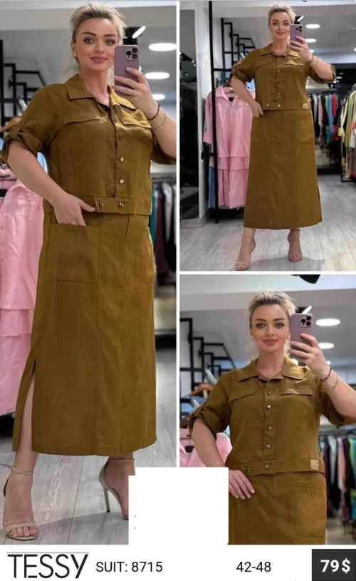 Костюм TESSY (Оливковый, модель 8715) оптом