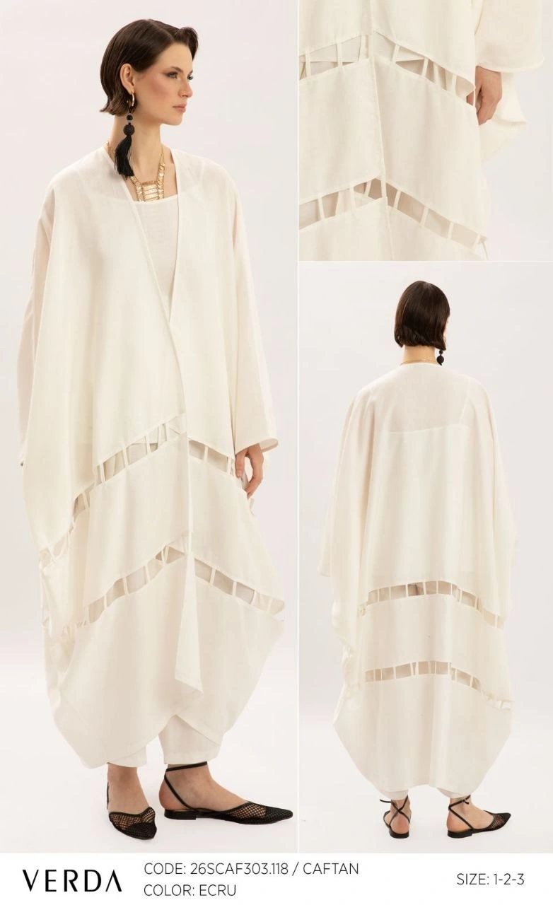 Caftan VERDA (Кремовый, модель 26SCAF303) оптом