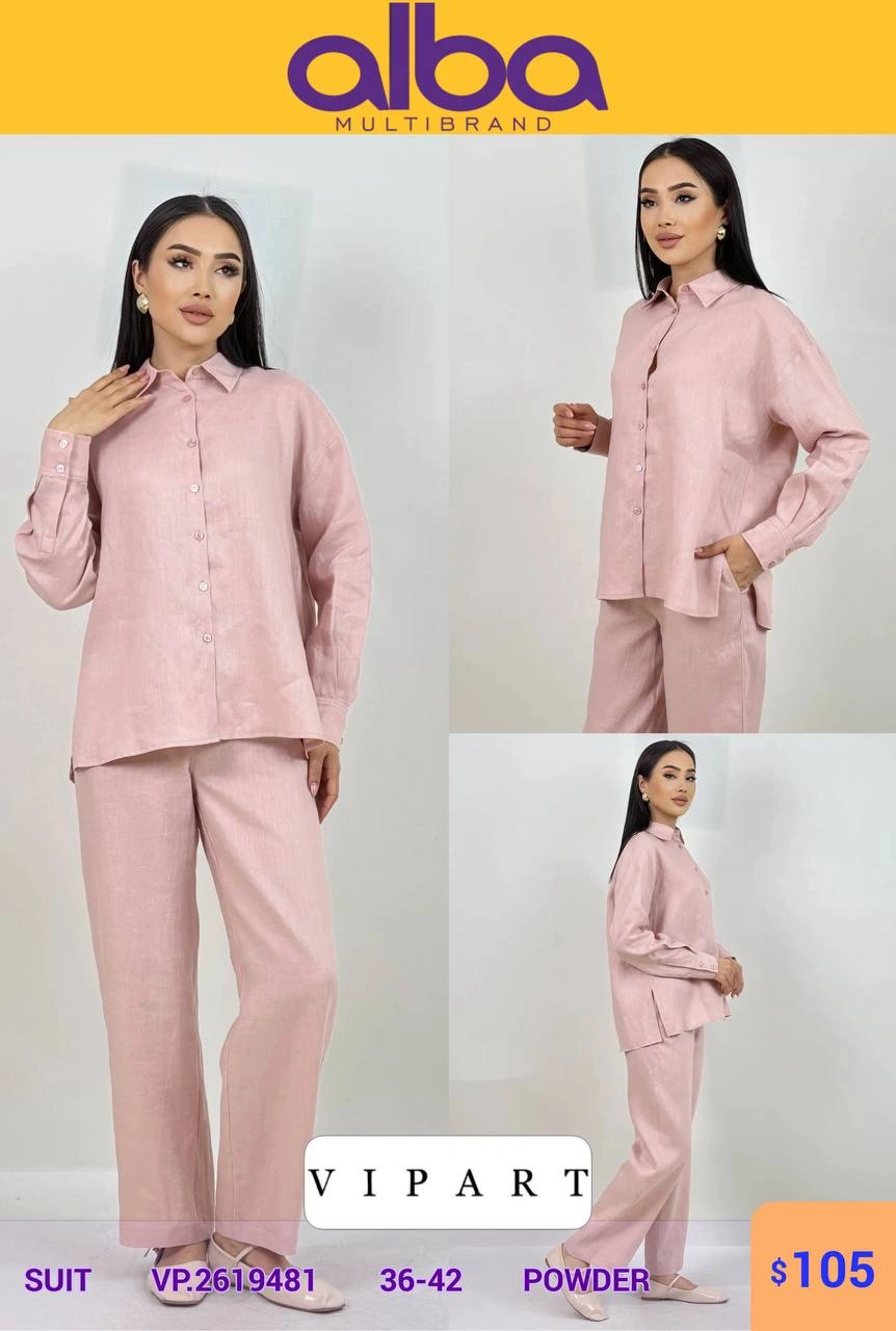 Костюм, Vipart, Розовый, модель VP2619481, женская одежда оптом из Турции, Лалели
