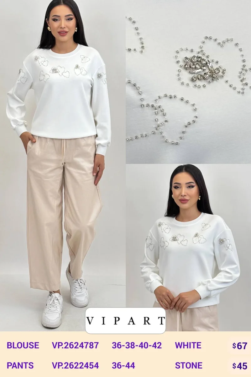 Блузка VIPART (White, модель VP.2624787) оптом