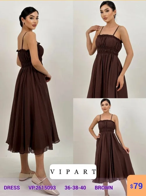 Платье VIPART (Коричневый, модель VP.2615093) оптом