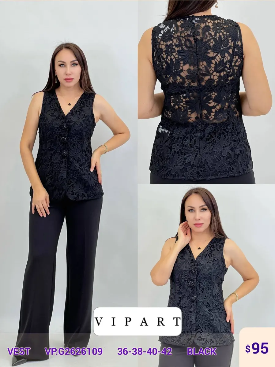 Жилет VIPART (Black, модель VP.G2626109) оптом