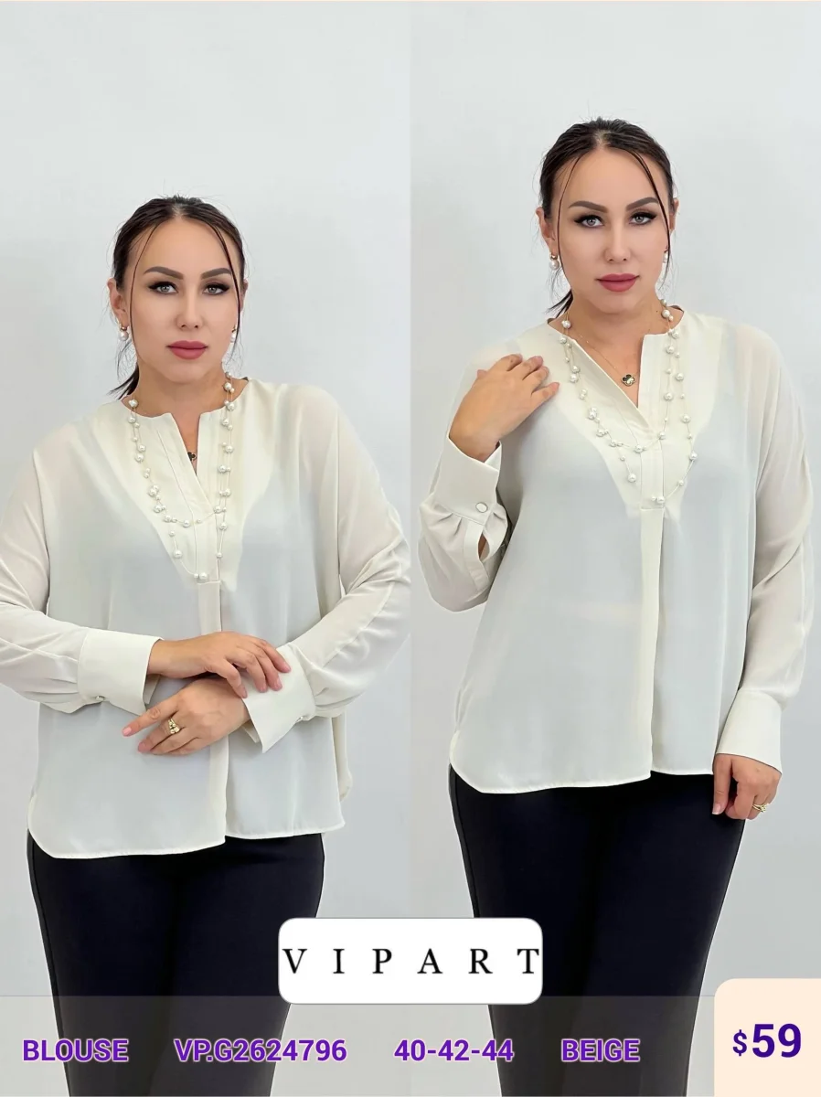 Блузка VIPART (Beige, модель VP.G2624796) оптом