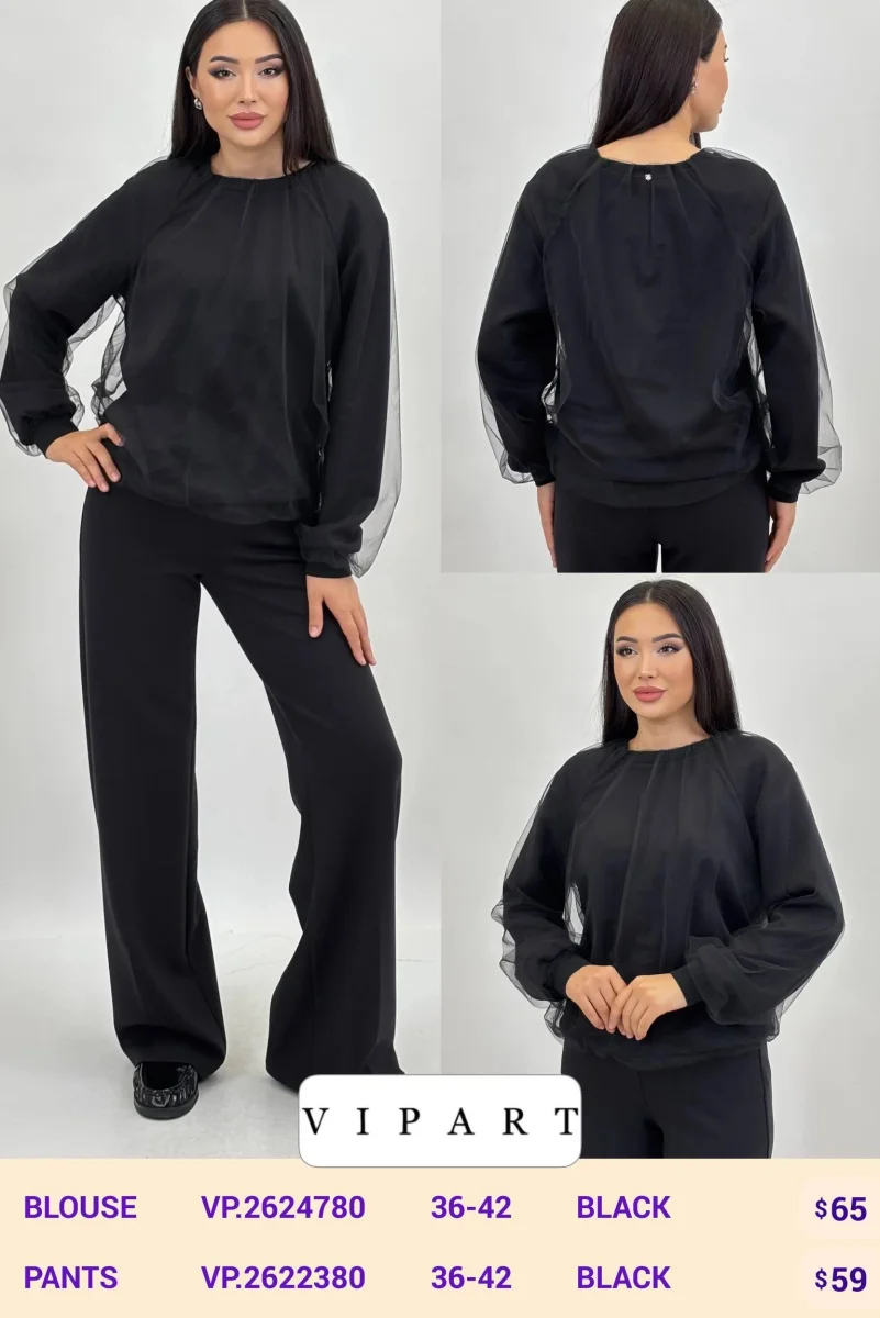 Брюки VIPART (Black, модель VP.2622380) оптом