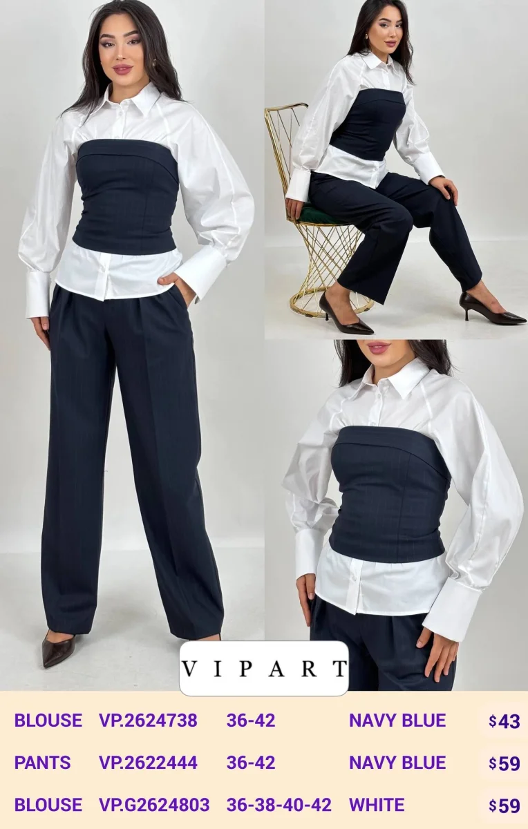 Блузка VIPART (White, модель VP.G2624803) оптом
