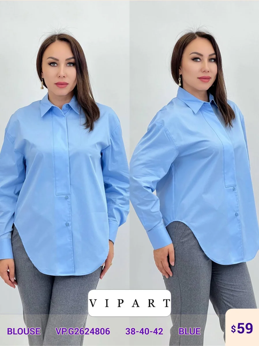 Блузка VIPART (Blue, модель VP.G2624806) оптом