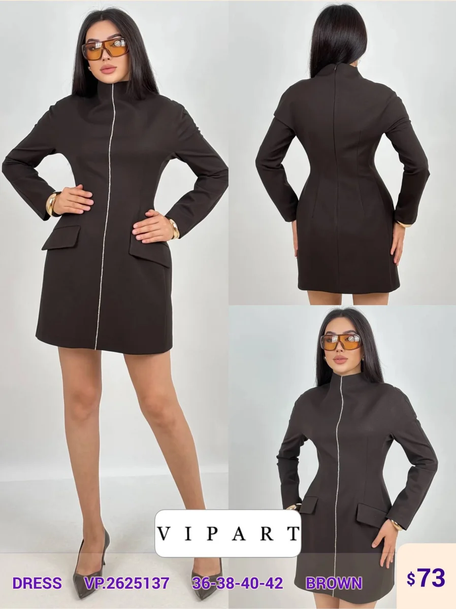 Платье VIPART (Brown, модель VP.2625137) оптом