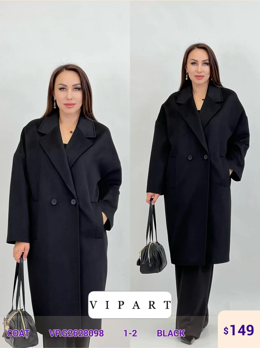 Пальто VIPART (Black, модель VP.G2628098) оптом