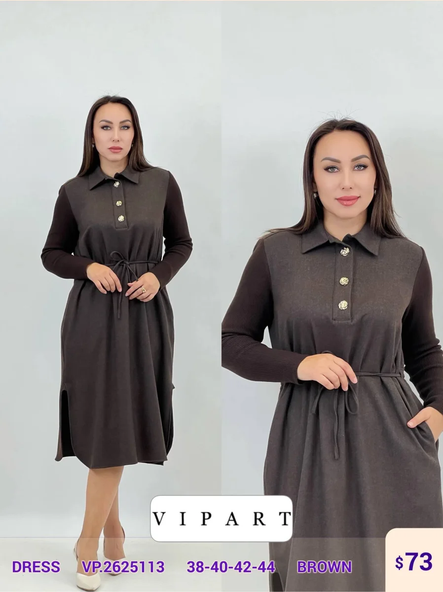 Платье VIPART (Brown, модель VP.2625113) оптом