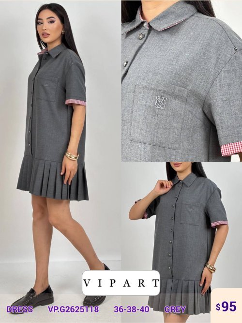 Платье VIPART (Gray, модель VP.G2625118) оптом