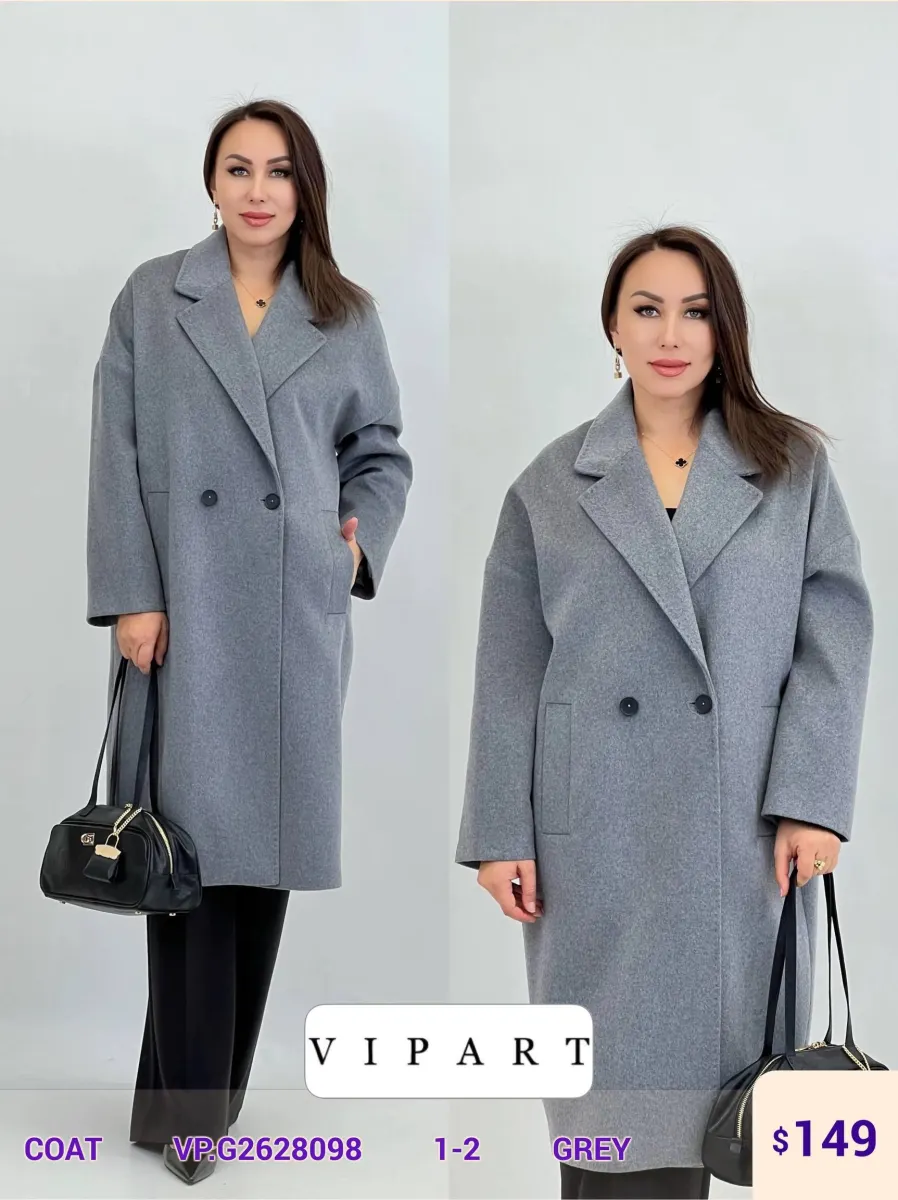 Пальто VIPART (Gray, модель VP.G2628098) оптом
