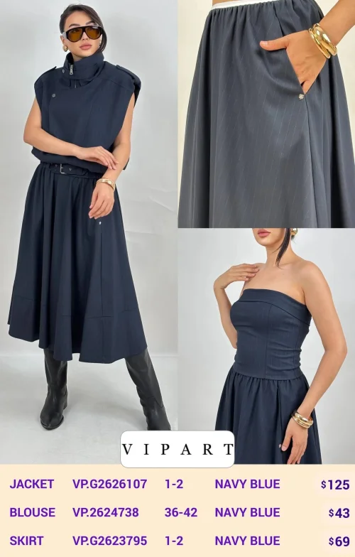 Блузка VIPART (Navy, модель VP.2624738) оптом