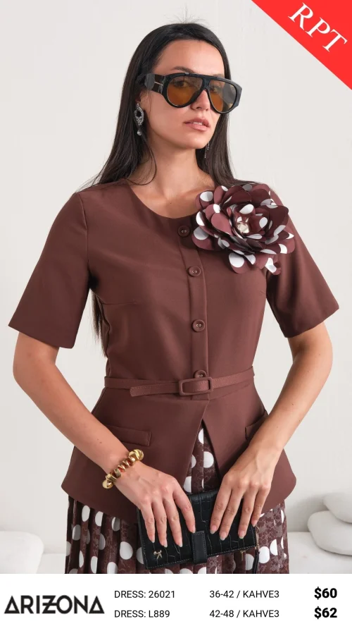 Платье Dress Arizona (Коричневый, модель 26021) оптом