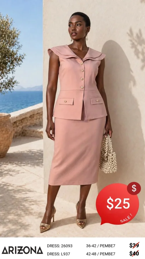 Платье Dress Arizona (Розовый, модель 26093) оптом