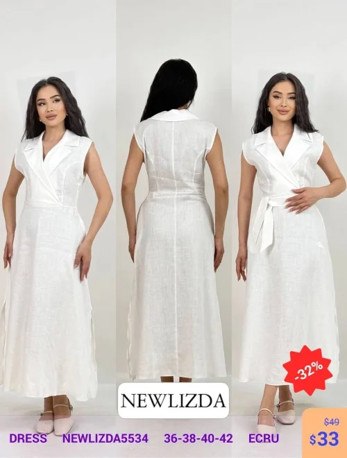 Платье Newlizda & Alba (Белый, модель NEWLIZDA5534) оптом