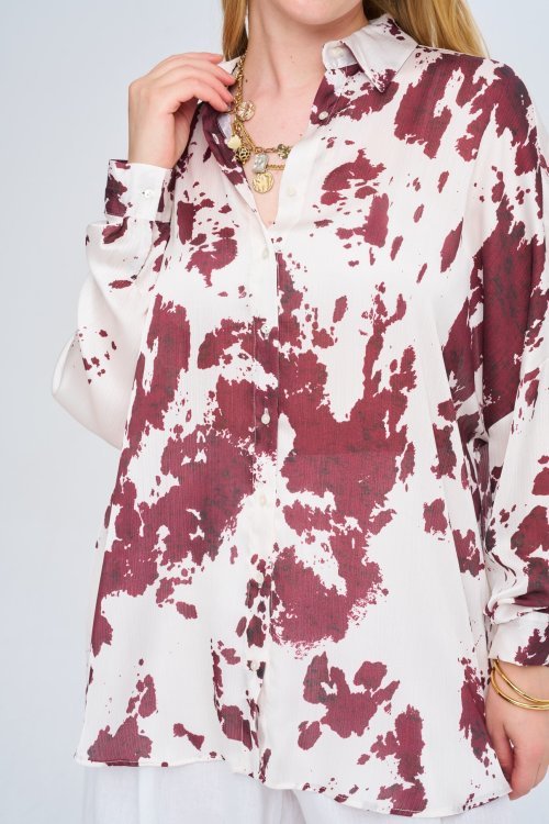 Рубашка ORF (Burgundy, модель 34524) оптом