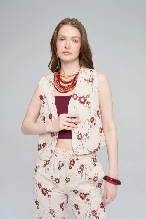 Жилет ORF (Burgundy, модель 38196) оптом