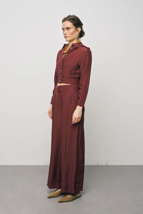 Рубашка ORF (Burgundy, модель 34797) оптом